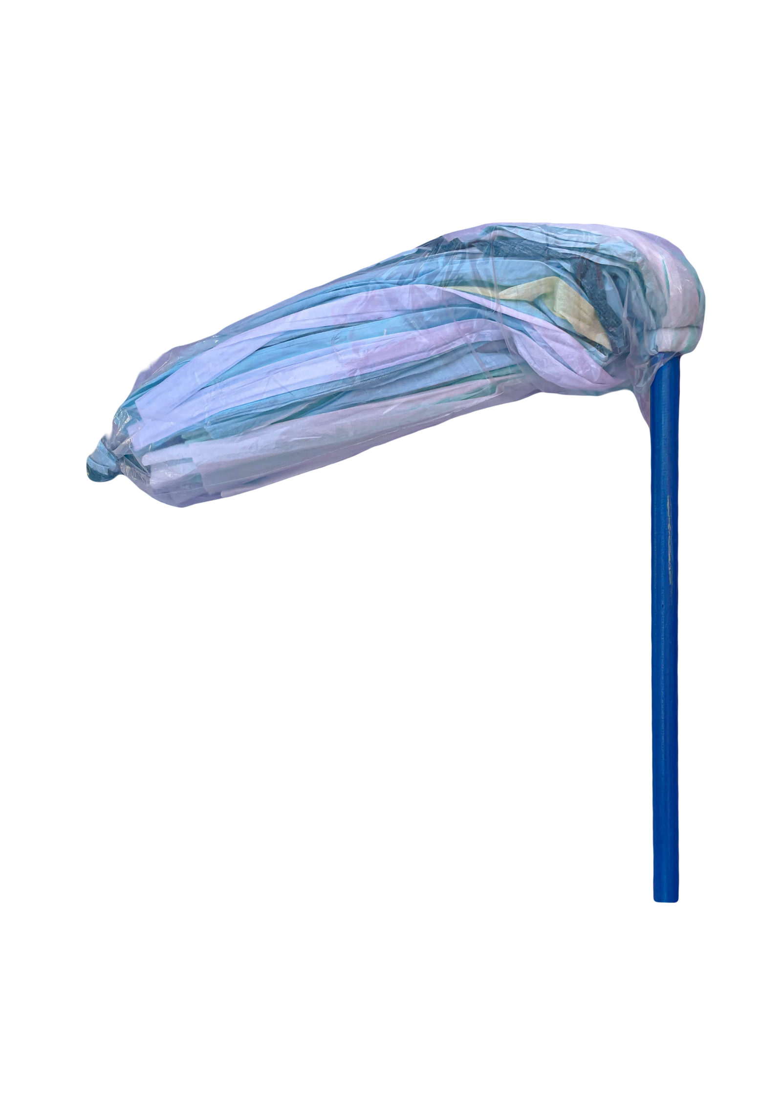 TRAPEADOR DE MAGITEL DE 500 GR APROX GRANDE + PALO AZUL. ATADO CON 12 PZAS
