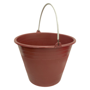 CUBETA DE PLASTICO N10, AGARRADERA METALICA RECUBIERTA