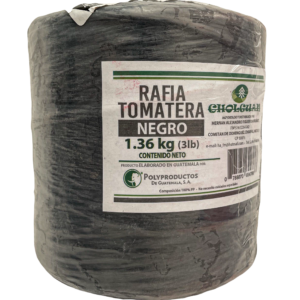 Rafia (pita) Tomatera Color negro Dn 6400 (0.7) 1.36 kg. Empaque termoenpacada