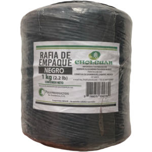 Rafia (pita) Empaque termoenpacada color negro 16000 1.00 kg