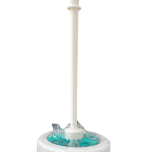 CEPILLO DE INODORO CON BASE, COLORES AZUL Y VERDE. CAJA CON 12 PZAS